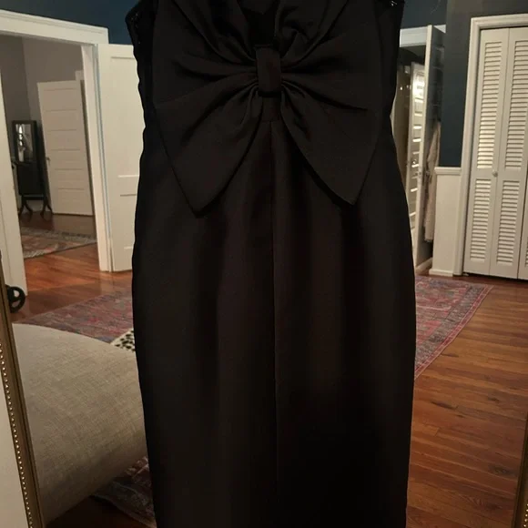 Anthropology Hutch Black Strapless Dress with Bow Detail - Picture 2 of 4
